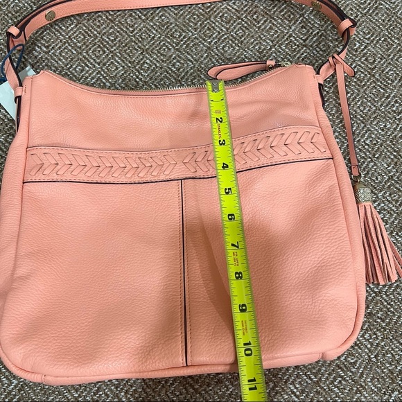 NWT Cole Haan Coral Genuine Leather Lacey Shoulder Crossbody Handbag Boho Casual - Picture 9 of 12